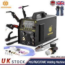 6 IN 1 MIG Welder 220V Gas Gaslee Aluminum MIG HF TIG MMA Plasma Cutting Machine