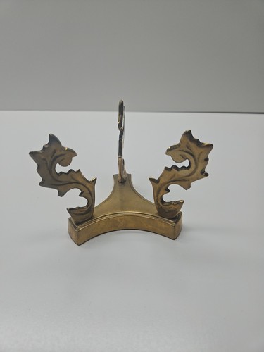 Vintage brass ball orb holder - ball,