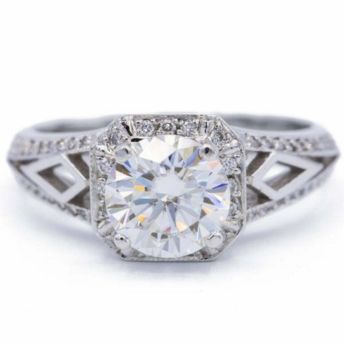 2ct round cut - cut, moissanite
