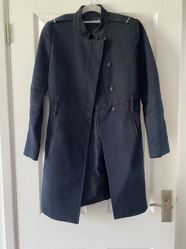 Zara basic navy coat - coat, uk
