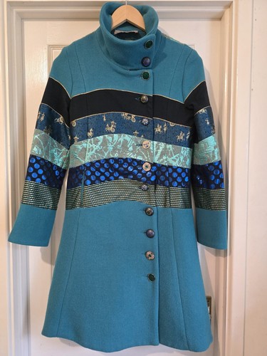 Desigual coat green - desigual, ladies