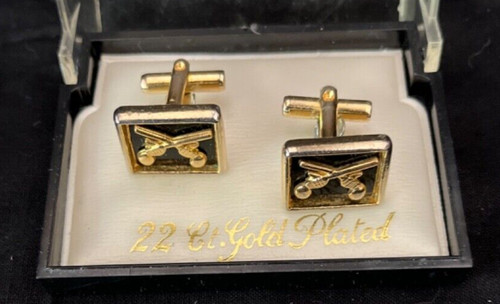 Cufflinks 22ct gold plated - cufflinks,