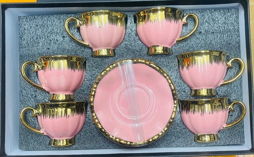Set six pink and - of,