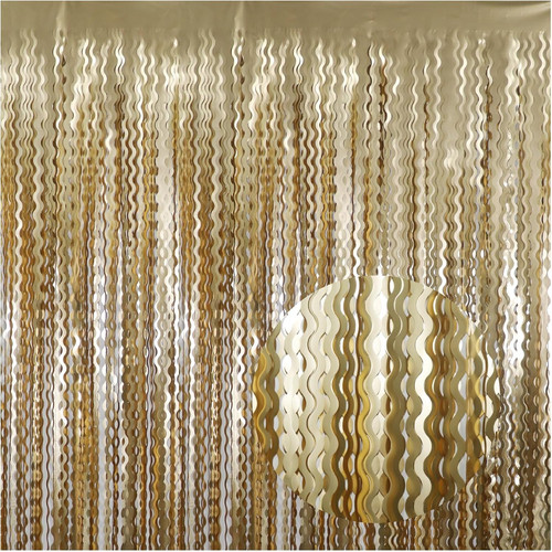 Metallic tinsel foil fringe - metallic,