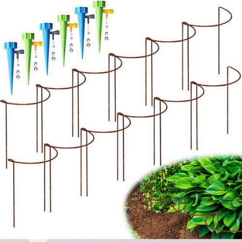 12pack rusty bow plant support - 12pack,