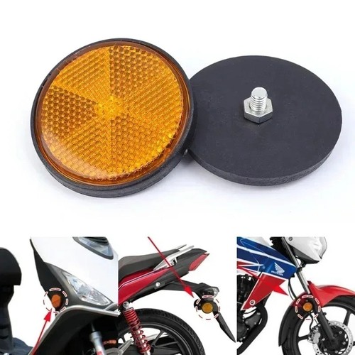 2pcs orange round reflectors - orange,
