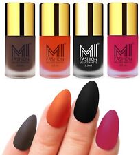 MI FASHION Velvet Matte Nail Paint Combo Sets Non-Stop, Rain Or Waterproof 9.9ml