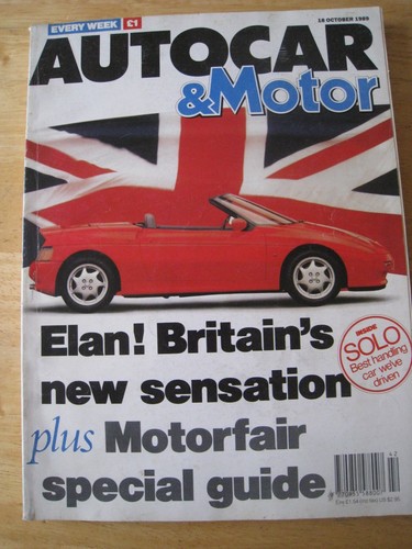 Autocar magazine oct - autocar, 1989