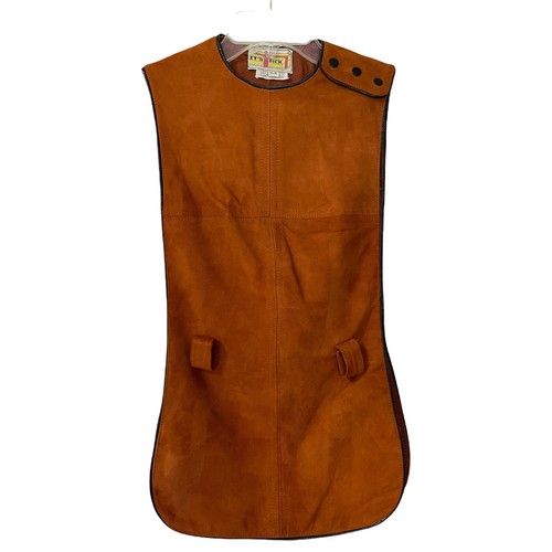 Vintage leather tunic jerkin - leather,