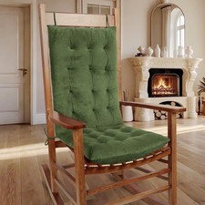 Thick Rocking Chair Cushion Warm Tufted Rocking Chair Pads Set of 2 with Ties...