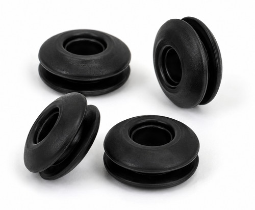 Black plastic snap eyelets - plastic,