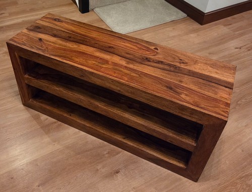 Sheesham wood stand media - stand,