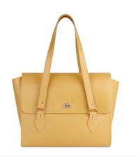Cambridge Satchel Company Large Emily Tote Handbag Yellow Leather £295 RRP VGC 