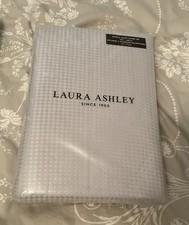 LAURA ASHLEY PHOEBE WAFFLE PALE STEEL TEXTURED DUVET COVER SET DOUBLE BRAND NEW