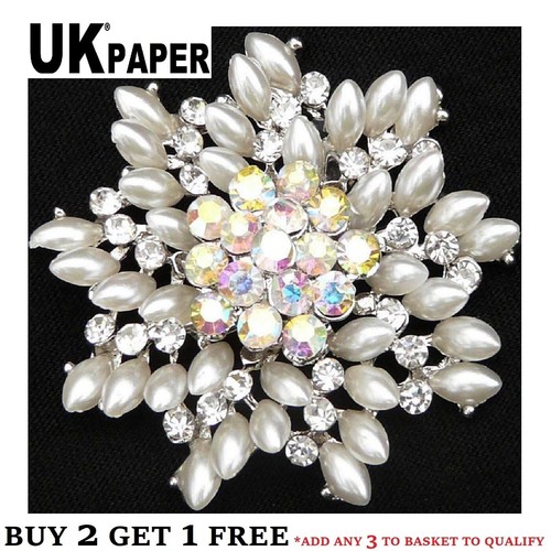 Large silver faux pearl - silver,