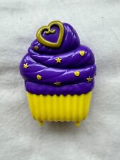 Polly Pocket Purple Yellow Sweet Treat Cupcake House NO DOLls Mattel Broken key