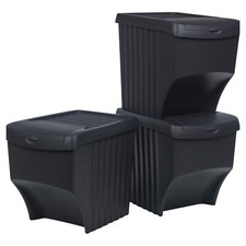 Set Of 3 Large Stackable Waste