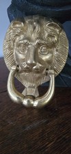 Vintage Gilt Brass Lion Mask