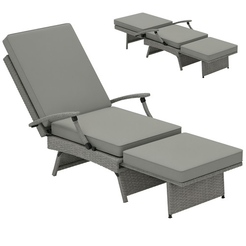 Outsunny foldable rattan - outsunny,