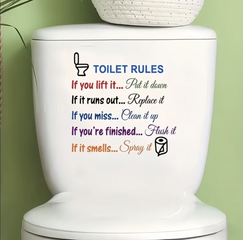 Toilet rules with - toilet,