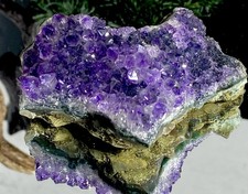 Amethyst Natural Purple Crystal Cluster Drusy 77mm Beautiful Sparkly Geode