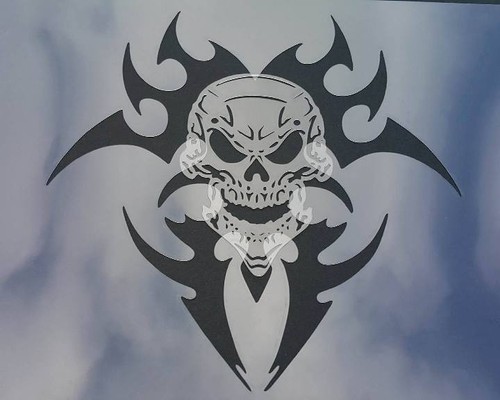 Skull blades airbrushing - skull,