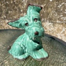 Vintage Melba Ware Green Scottie Dog .Rare As Usually Sylvac Made In This Style 