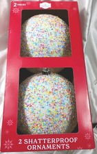 2-Count White Glitter Jumbo