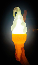 Pair Of Ice Cream Van Illuminated LED Cones - MEGA BRIGHT