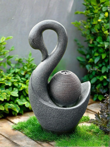 Swan solar water feature - swan,