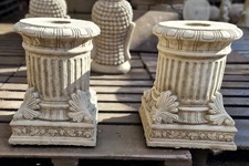 Pair Large Corinthian Plinth