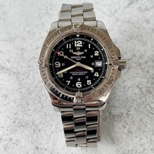 2007 Breitling Colt Quartz A74380 Black Dial Quickset Date Watch - Full Set