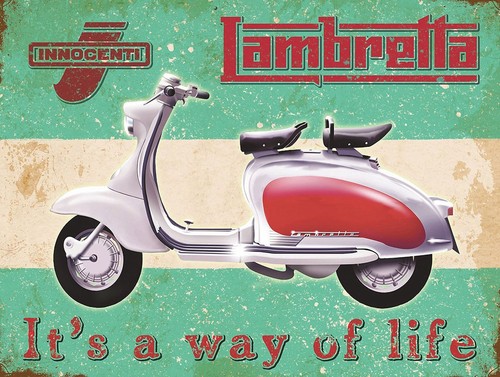 Lambretta retro metal wall - retro,