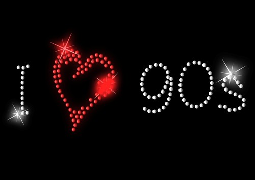 Love 90s nineties iron on - i,