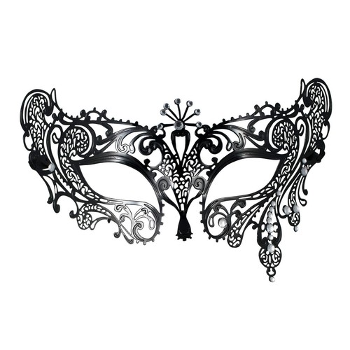 Venetian metal black filigree - black,
