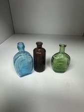 Job Lot Of Miniature Vintage Glass Bottles 