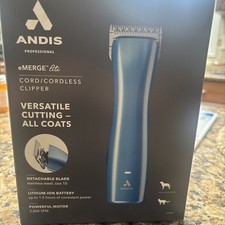 -BRAND NEW- Andis eMerge Lite Cordless Detachable Blade Clippers Light Blue