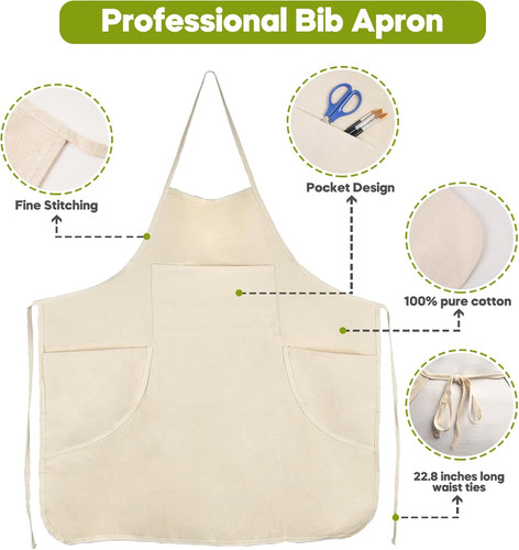 Artist apron with pockets - apron, pockets,