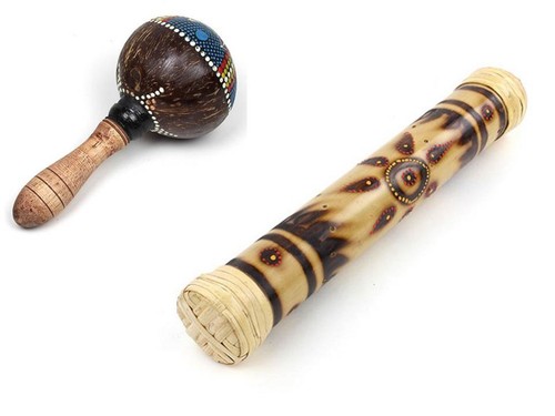 Rainstick shaker painted - rainstick,