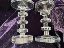 Heavy Crystal Candle Holders