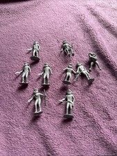 Toy Soldier Spacemen Figures Small Silver Set Vintage Bundle