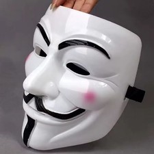 24 x ANONYMOUS FACE MASK HACKER V FOR VENDETTA GAME MASTER FANCY DRESS HALLOWEEN