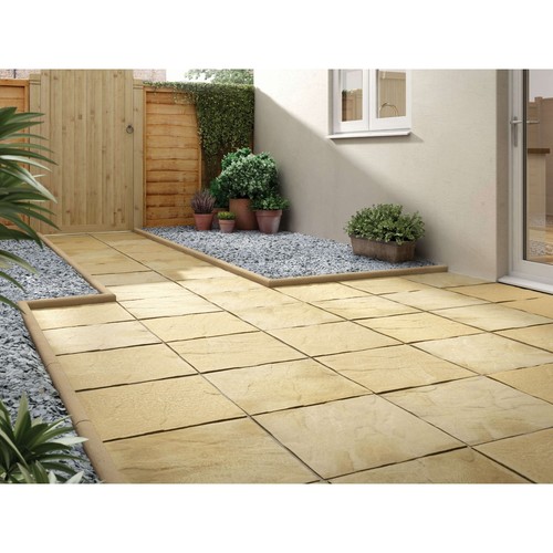 Marshalls buff concrete paving - marshalls,