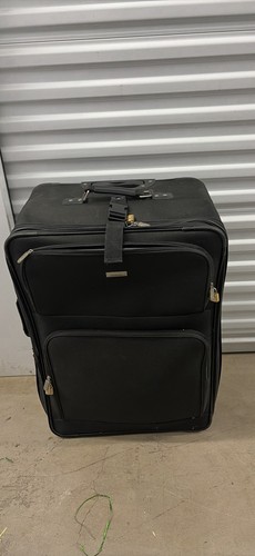 Black upright rolling - black, suitcase