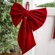 Large Velvet Christmas Bow Tie
