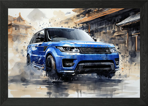 Land rover range - land, framed