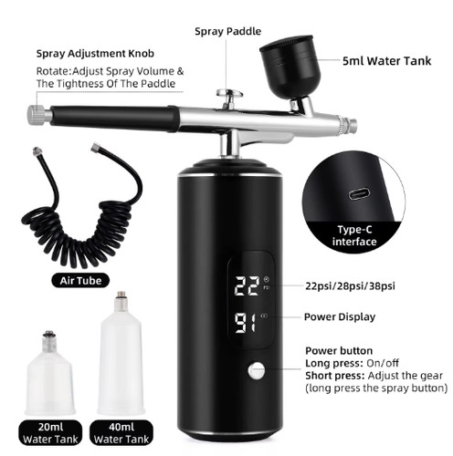 Cordless airbrush kit portable - cordless,