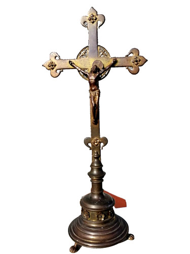 Antique alter crucifix - antique, height