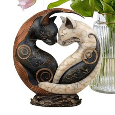 Cats Yin Yang Figurine Desk