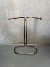 Vintage Towel/ Washcloth/Jewelry Holder/ Rack BRASS Metal Free Standing MCM